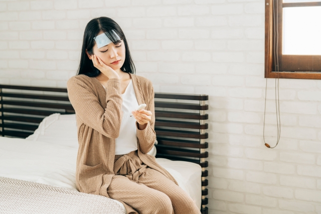 コロナに感染した女性