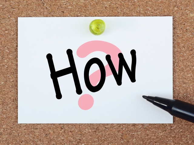 Howって書いてある紙とペン