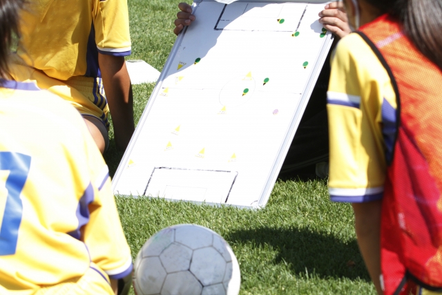 監督と選手のミーディング