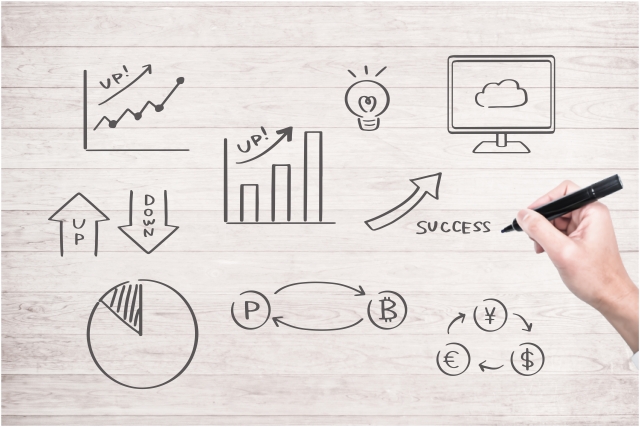 壁に能力アップの図