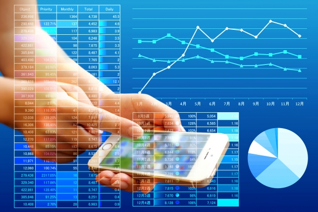 スマートフォンと手